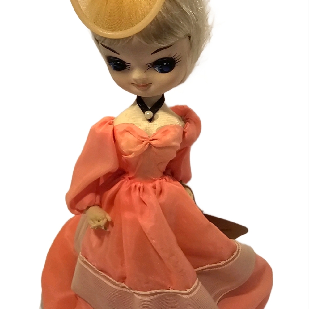 Vintage Trippies Southern Belle Planter Doll Replcment w/Tag Salmon Orange Pink